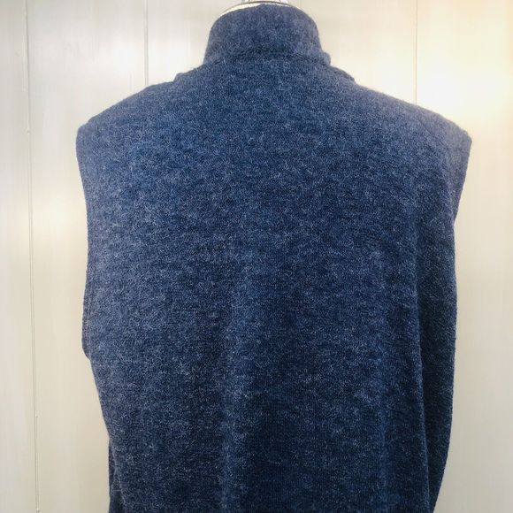 a.gain blue angora blend long sweater vest with pockets size med - Picture 5 of 10